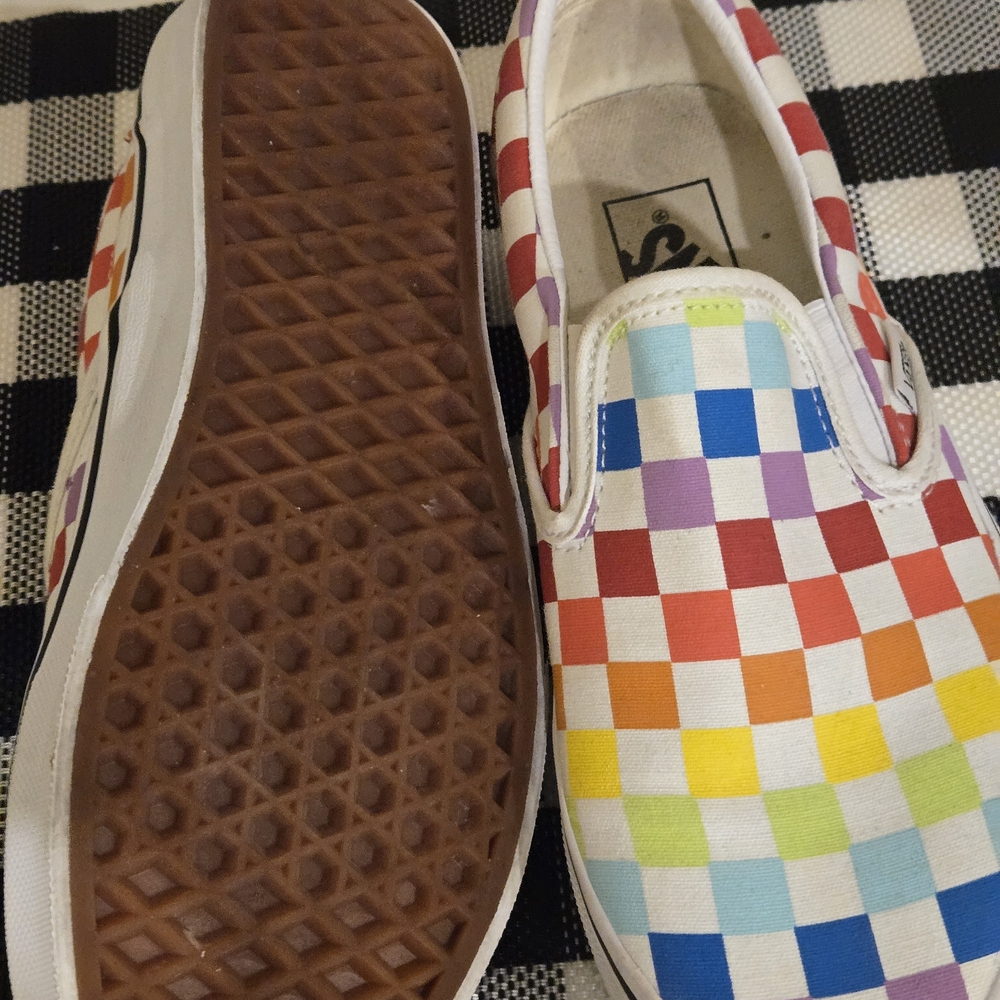 Vans Multicolor Checkered Slip-On Flats - Picture 5 of 5